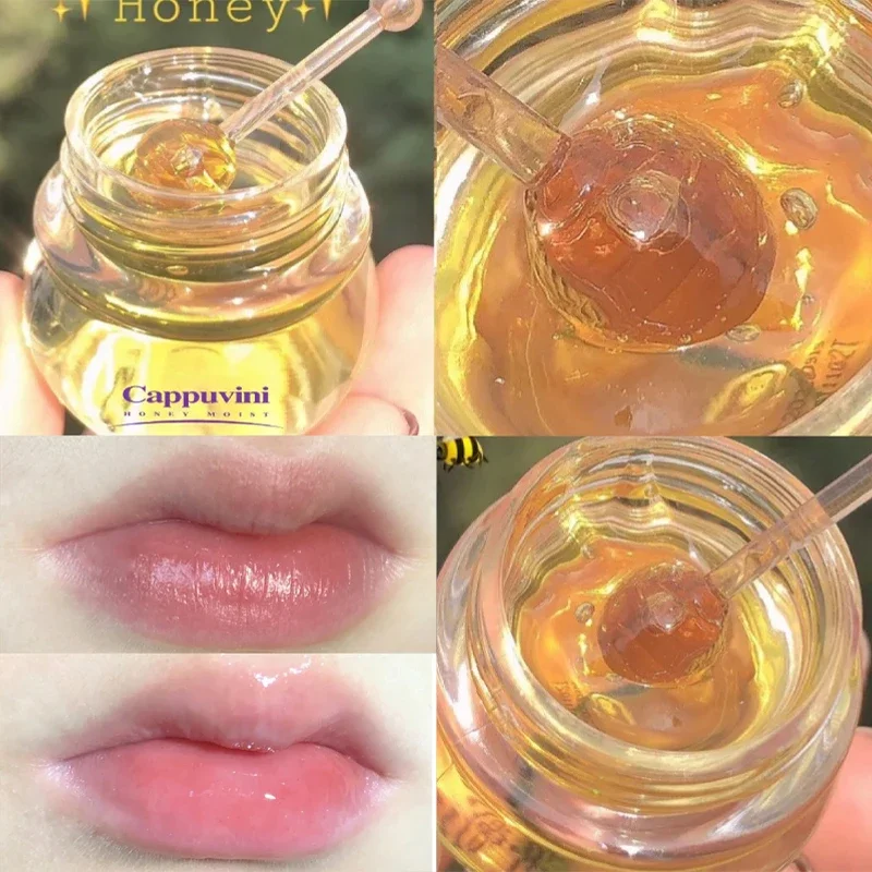

Transparent Honey Pot Lip Mask Moisturizes, Moisturizes, Lightens Lip Lines, Sleep Lip Mask, and Lip Care