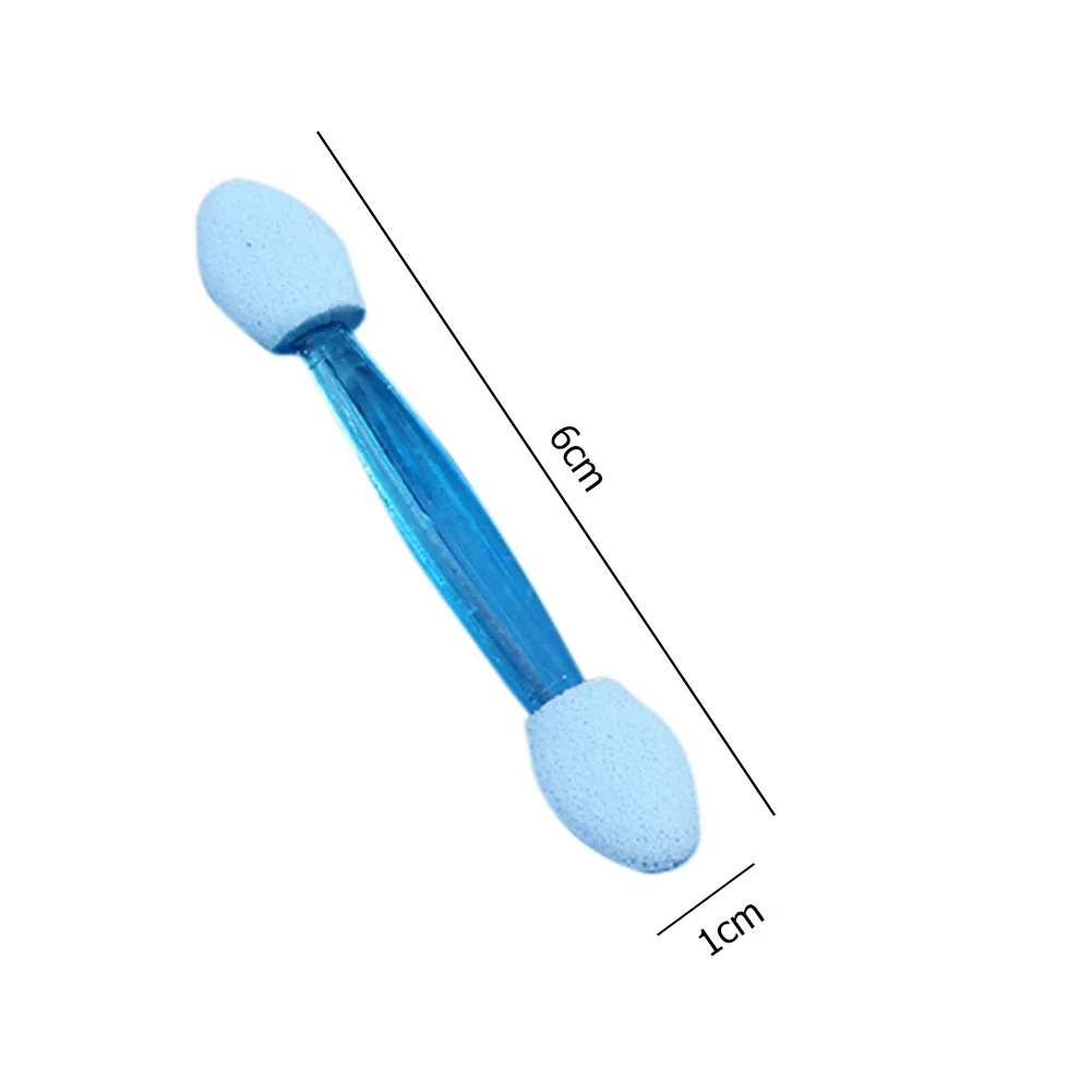 50 pçs esponja descartável vara aplicador de sombra de olho escovas cosméticas escova de sombra de cabeça dupla para ferramentas de maquiagem feminina
