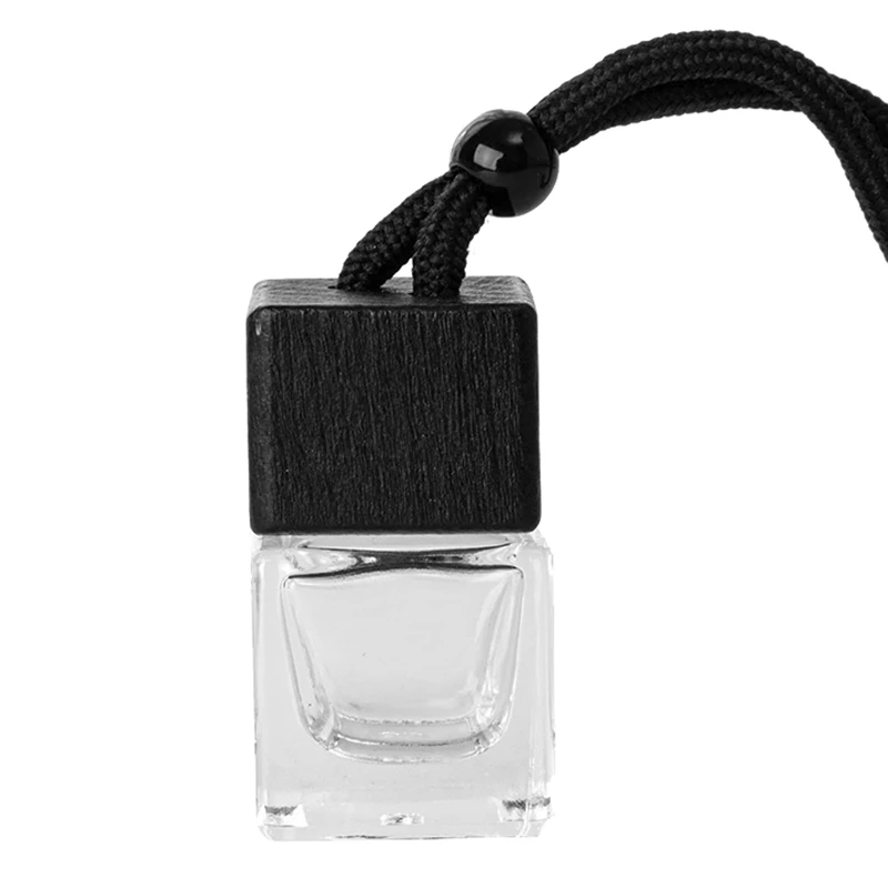 8ml gefärbte quadratische Kappe schwarze Kappe leere Flasche Auto ätherisches Öl Diffusor Duft Lufter frischer Duft Parfüm Flasche Ornament