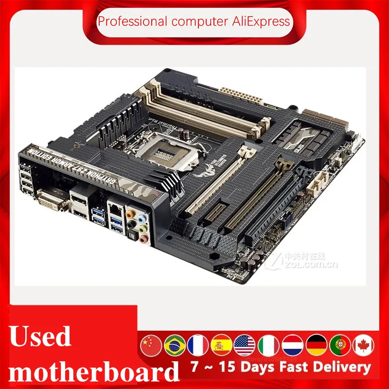 For Asus GRYPHON Z97 ARMOR EDITION Desktop Motherboard Z97 LGA 1150 DDR3 For Core i7 i5 i3  SATA3 USB3.0 Original Used Mainboard