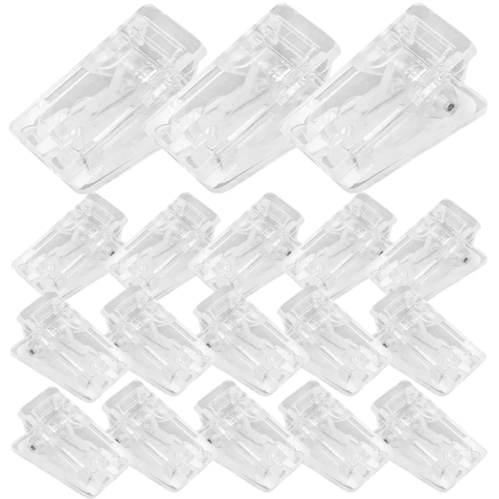 50 Pcs Self-adhesive Small Clip Poster Clips Badge Holders Documents Wall Abs ID Cards Plastic