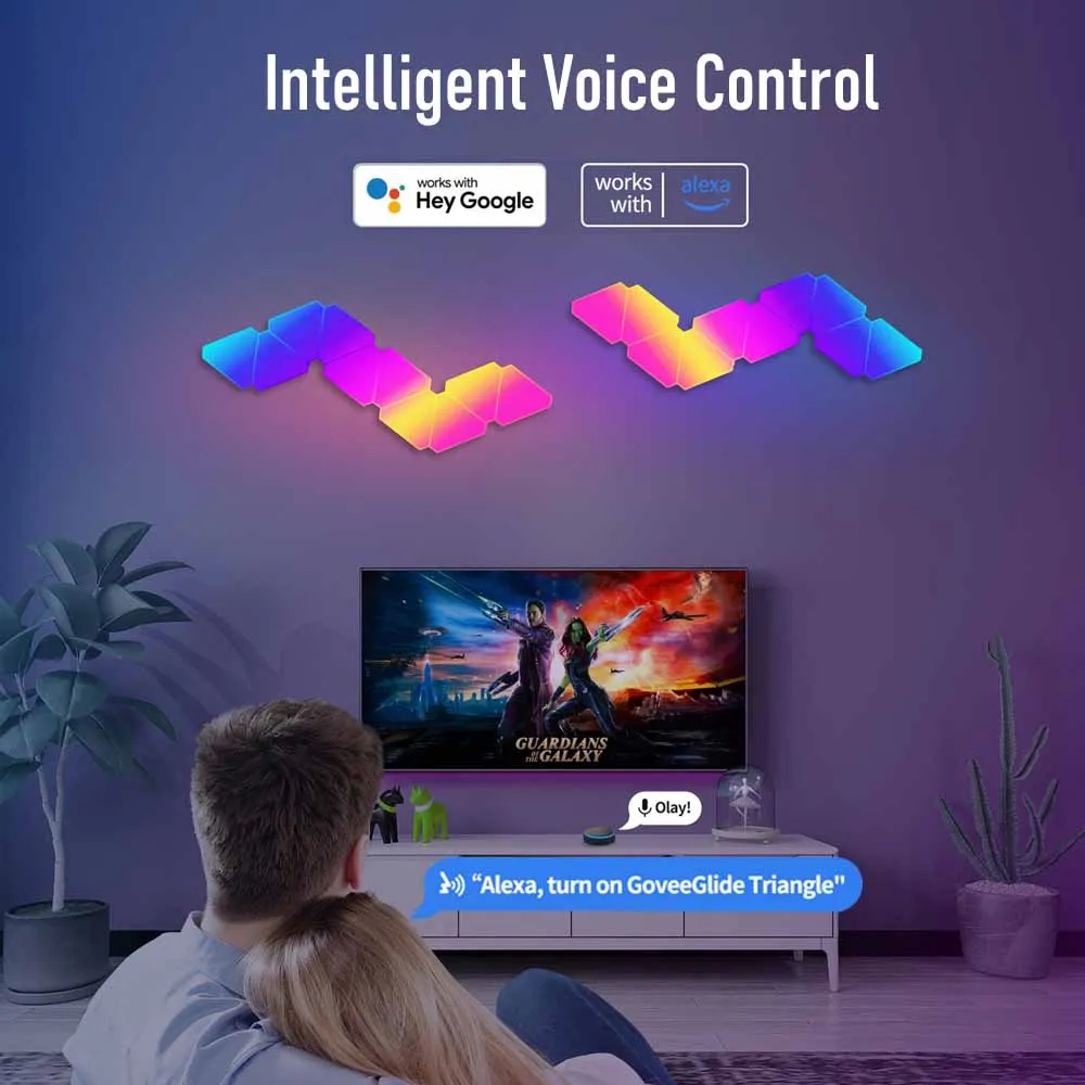 WIFI Smart LED triangolo luce notturna ambientale RGB applique da parete TUYA APP dimmerabile controllo vocale sala giochi TV sfondo camera da letto Decor