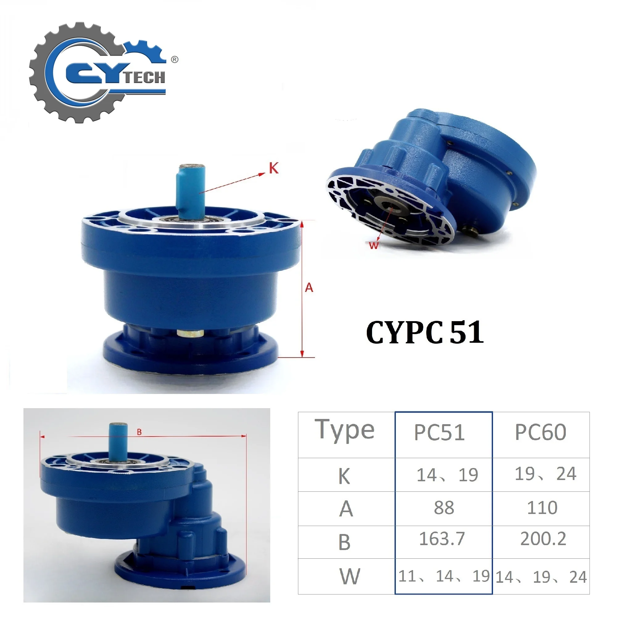 CHENYUE винтовой червячный редуктор CYPC51 вход 11/14/19/мм Выход 14/19 мм нецельное соотношение 2 2,5 3 3,5 4 4,5 5 бесплатное техническое обслуживание