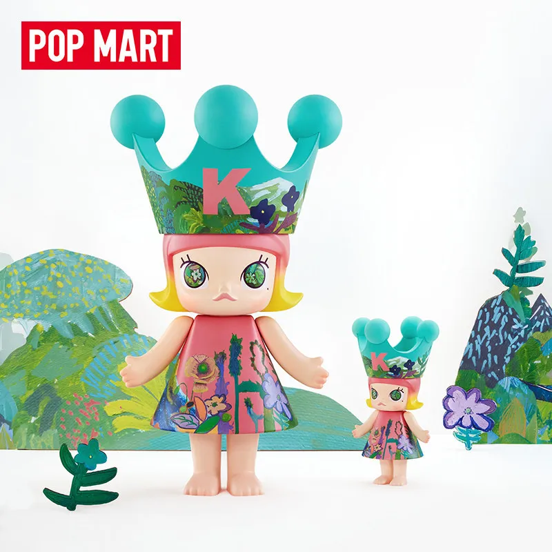

New Original POPMART MEGA ROYAL MOLLY 400% Childlike Heart 2026 Ornament Collectibles Handmade Toys Decoration Festival Gifts