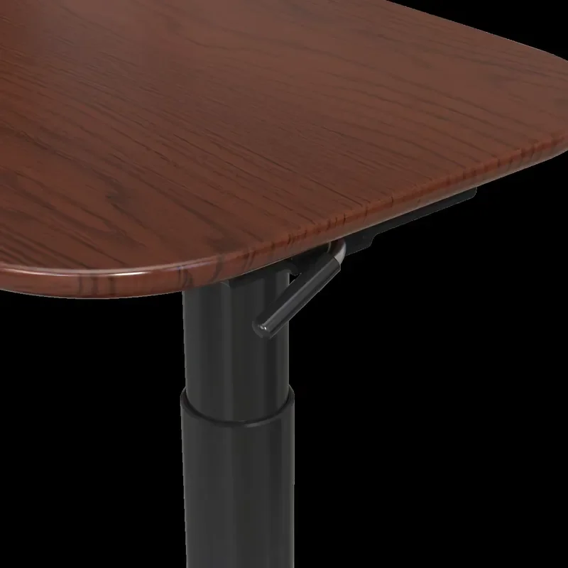 Adjustable Height Space-Saving Stainless Steel Base Rotating Side Table Spring Lift-Modern Apartment Bedside Table