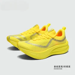 New Trend Sport Shoes For Men Women Green Yellow Gym Shoe Unisex Professional Carbon Plate Running Shoes Mens Soft Gym Shoe