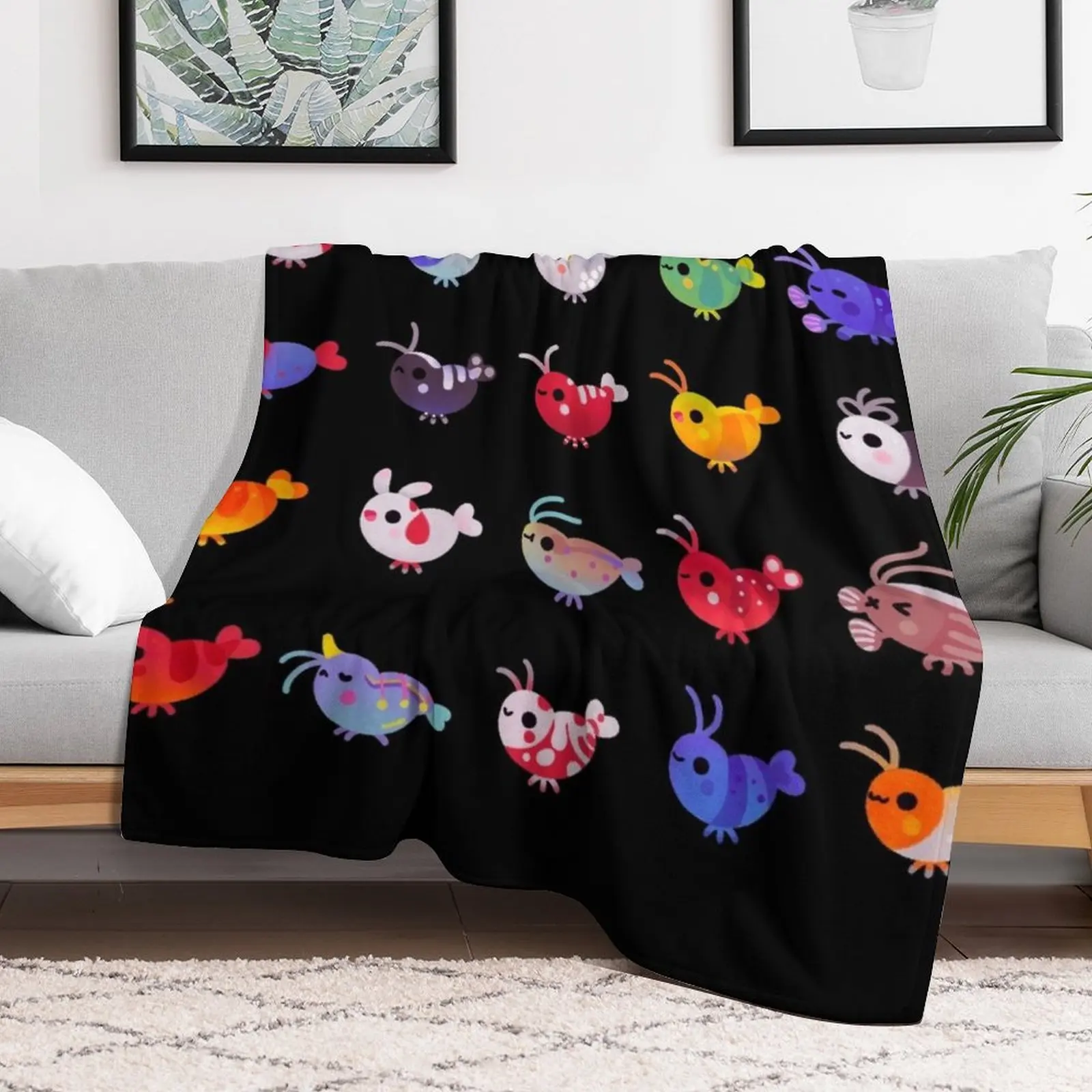 Freshwater shrimp Throw Blanket Hairy warm for winter for babies Blankets