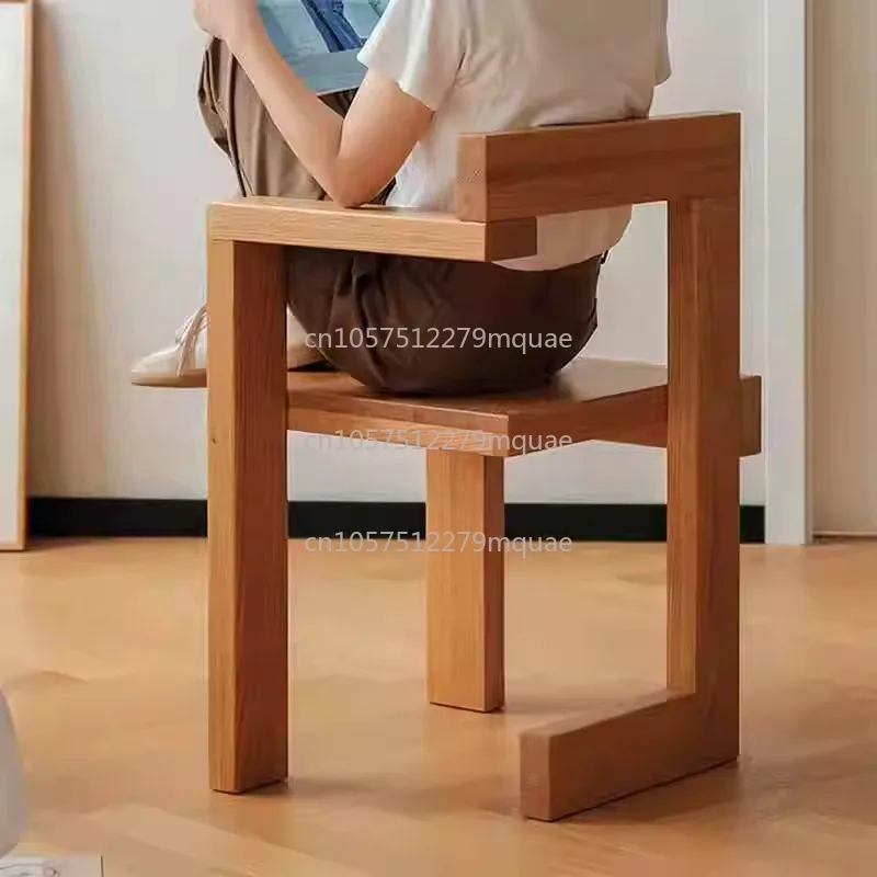 Living Room Solid Wood Creative Chairs Building Block Modeling Luxury Simple Modern Chairs Aesthetic Bedroom Dining Room Decor