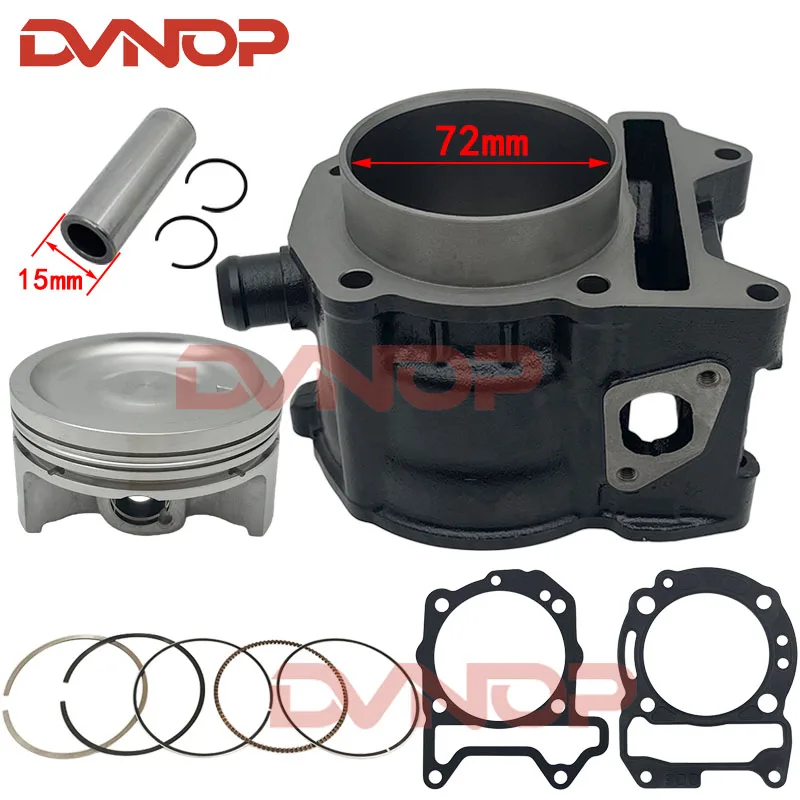 Anillo de Pistón y Junta de Cilindro de Motocicleta, Diámetro de 72 mm, para Piaggio Aprilia SR250 GILERA NEXUS250 X7 BYQ250T GTS250