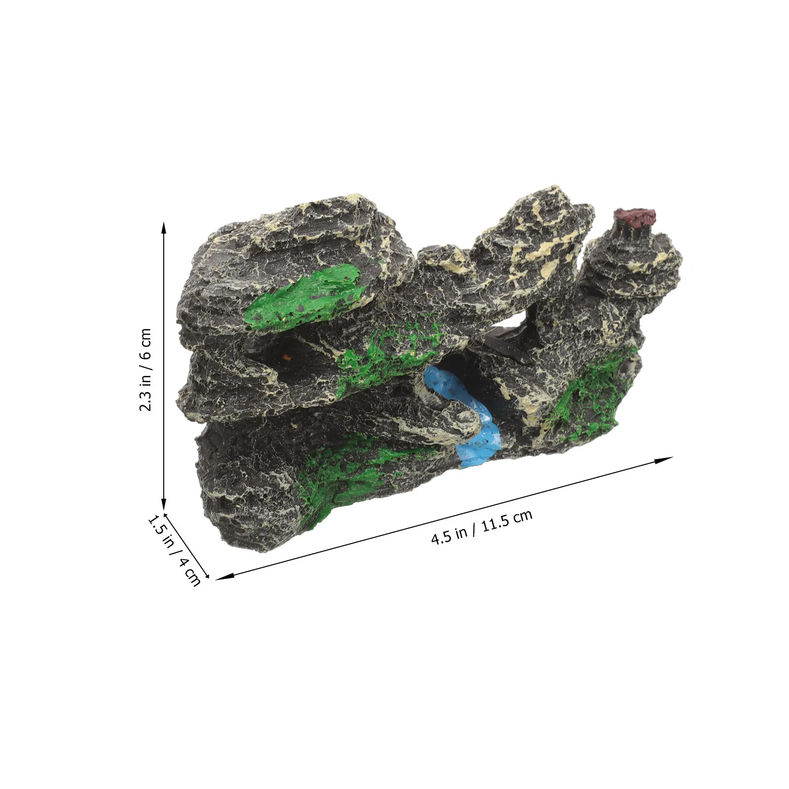 

Resin Aquarium Rockery Ornament with Flowing Water Design for Fish Tank Landscape Decoration Small Fake Mountain Decor for Fresh