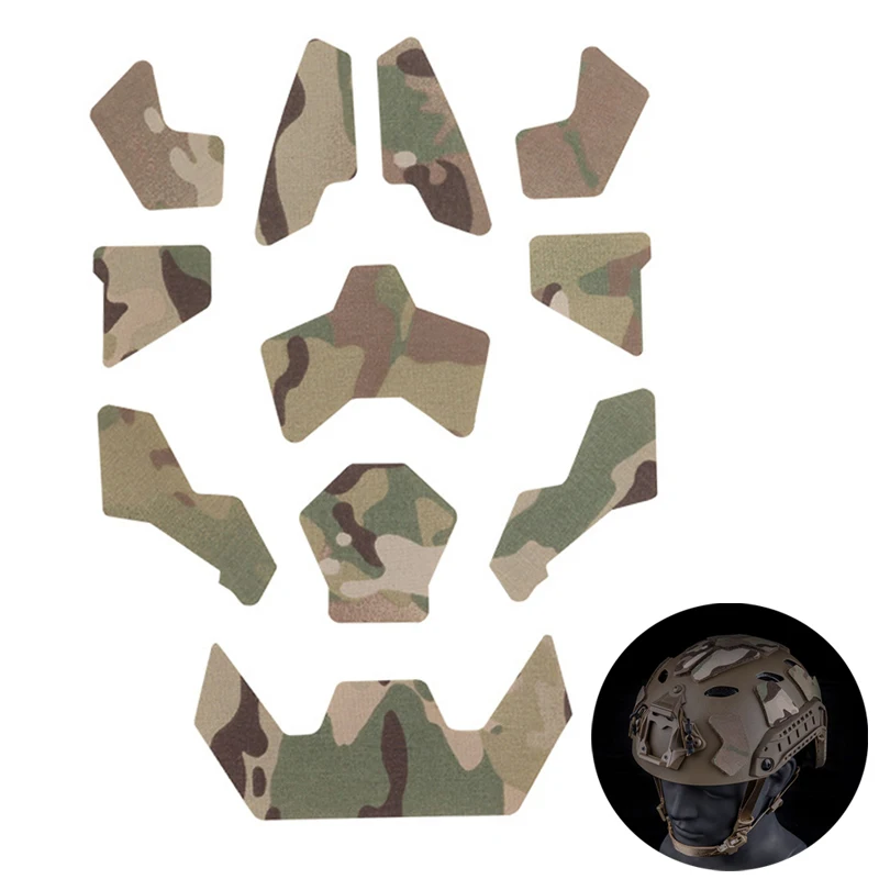 

Тактические камуфляжные нашивки для шлема FAST для SF, обруч с высоким вырезом и видом, аксессуары для шлемов, наклейка-застежка