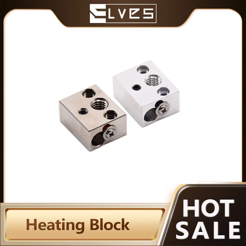 ELVES High Temperature Ender3 S1 Copper Plated Heating Block for Sprite Direct Drive Extruder Pro Ender 3 S1 CR-10 Smart Pro