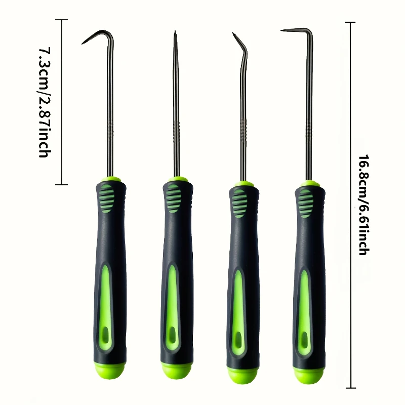 4-teiliges Präzisions-Pick- und Haken-Set, Auto-Auto-Öldichtung/O-Ring-Dichtung, Dichtung, Pick, Mini-Präzisionshaken, professioneller Abzieher-Entferner