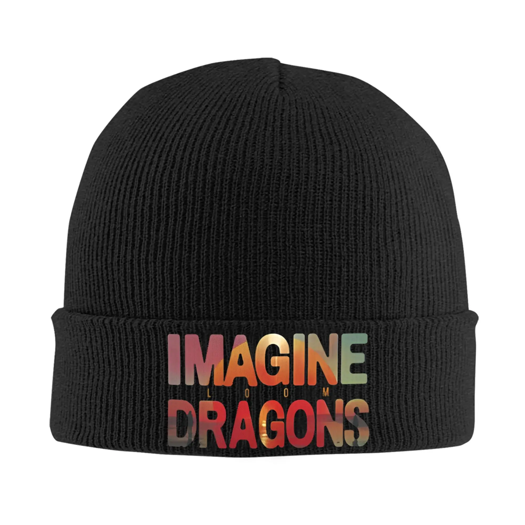 

Imagine Dragons 2025 Tour Knit Cuff Beanie Skull Hats For Women Men Warm Skullies Knitted Caps