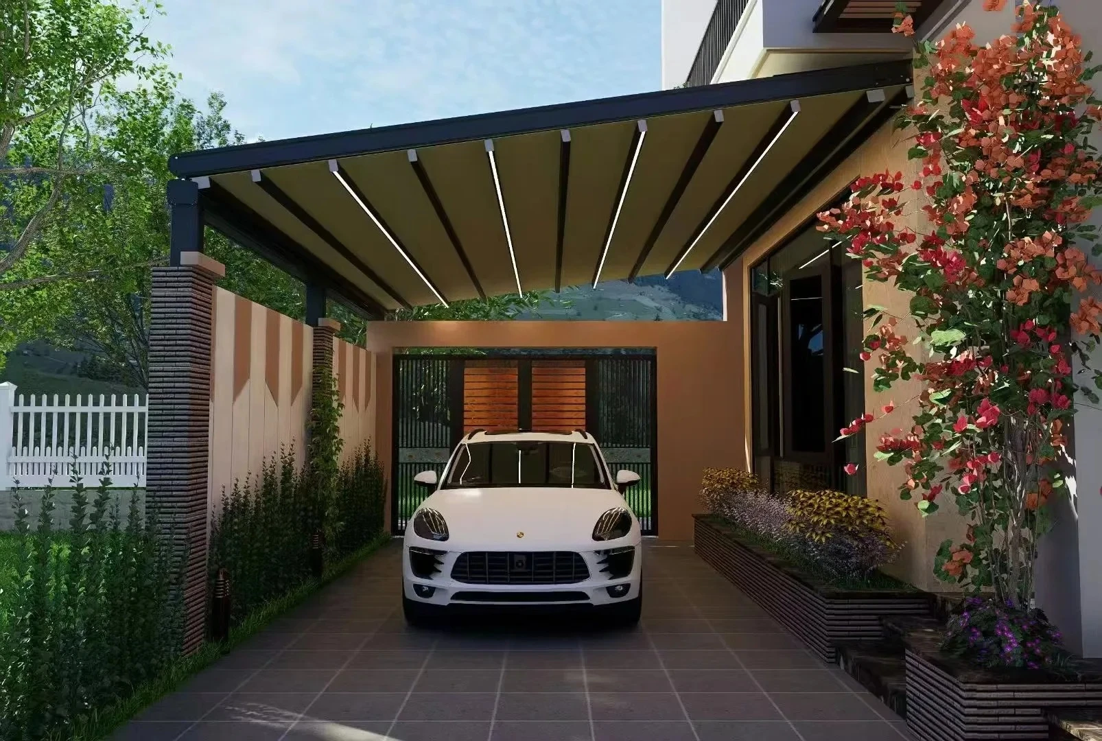 Any Size Custom Rustproof Aluminum Remote Motorized Retractable Pergola Durable Windproof Waterproof Patio Canopy