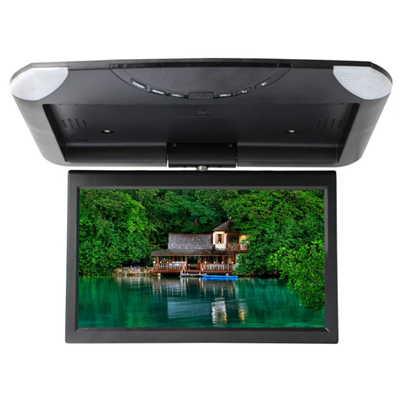 12-24V Carflyer 10.1Inch Car TFT LCD LED Roof Mount Flip Down Ceiling Display 2 av in support Reverse rearview backup camera