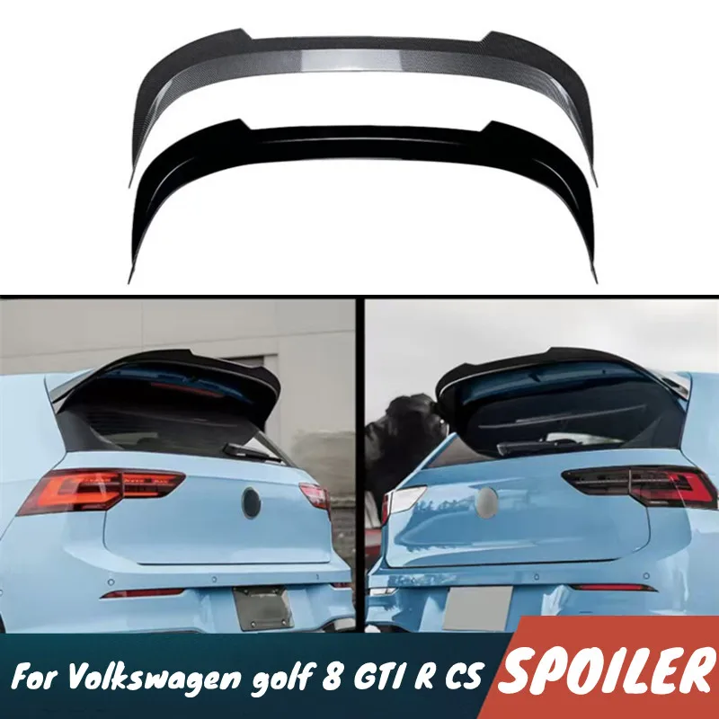 

Для Volkswagen Golf 8 GTI R CS ABS пластик, задняя крышка багажника автомобиля, комплект кузова, спойлер, крылья, черный карбоновый тюнинг, внешние аксессуары