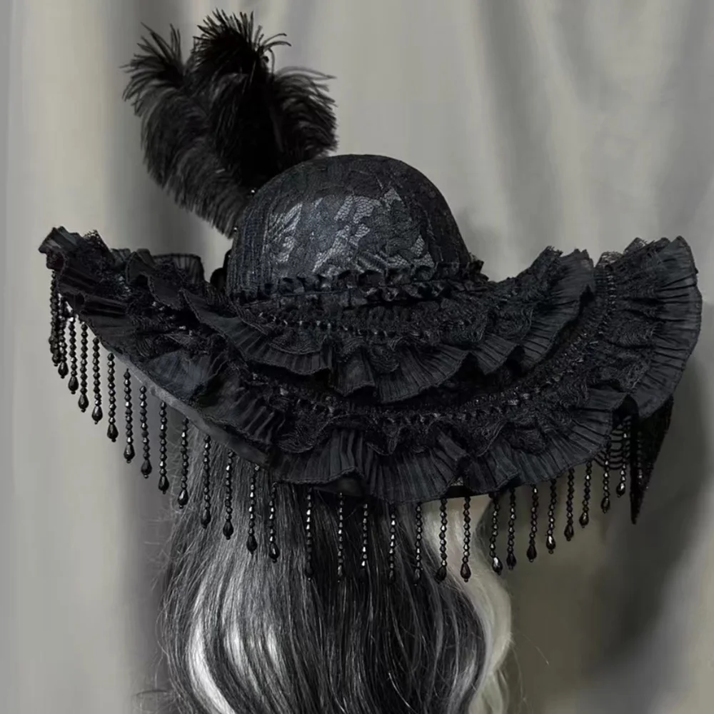 chapeau-de-sorcier-steampunk-fait-main-en-dentelle-vintage-avec-nœud-style-gothique-lolita-pour-adulte-costume-de-cosplay-fete-d'halloween-chapeau-bob-klc223