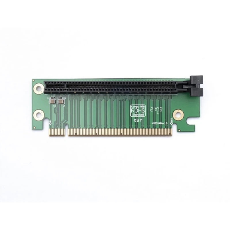 PCIe x16 Male to Female Extension Risers, Optimizes GPU Positioning with 90 Degree Turn Orientation Efficient Space Use