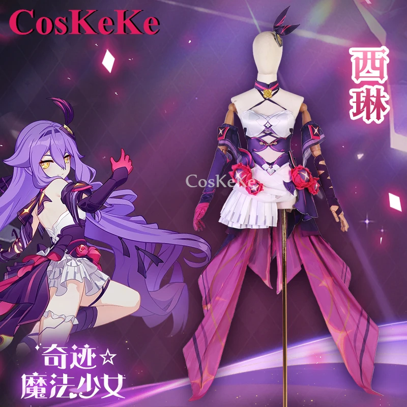 CosKeKe Sirin Cosplay Anime Game Honkai Impact 3rd Costume Lovely Sweet Uniform Dress Halloween Party Role Play Clothing XS-XL