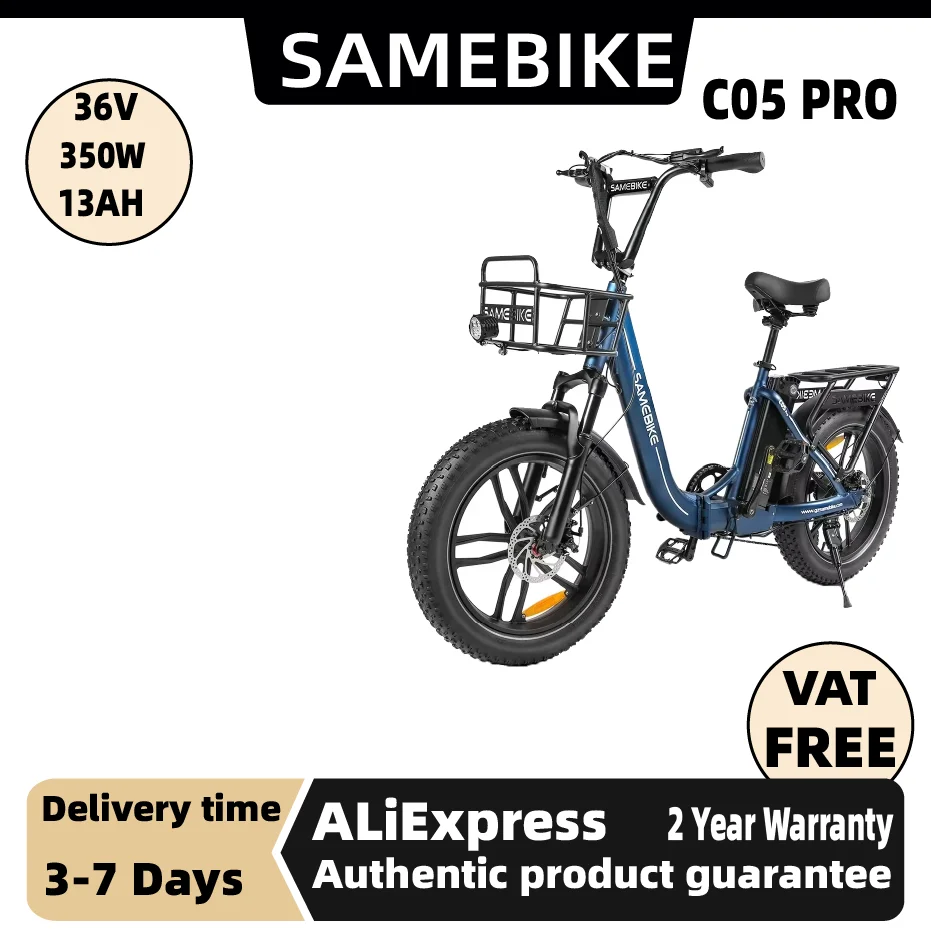 

SAMEBIKE C05 PRO 350W E-Bike 36V13AH Battery 20Inch Tires Electric Bike Adult City Commuter Electric Bicycle