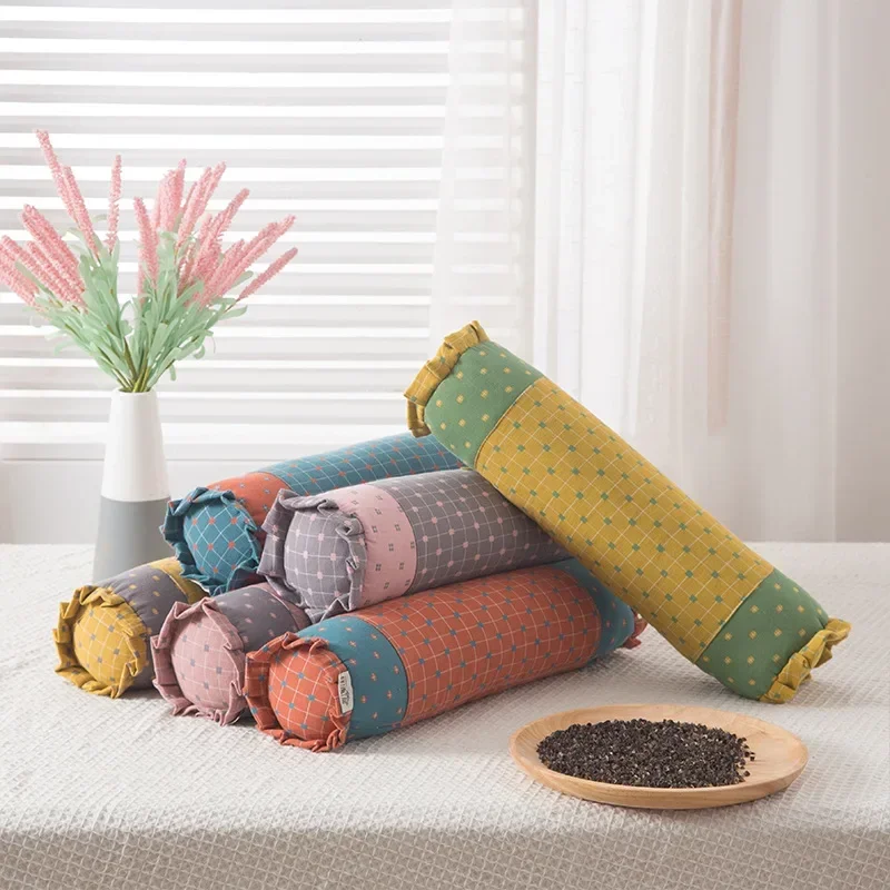 10x38cm Chinese Classical Flower Pattern Long Cylindrical Pillow Sofa Candy Shaped Cushion Cover Backrest Waist Pillow image 2