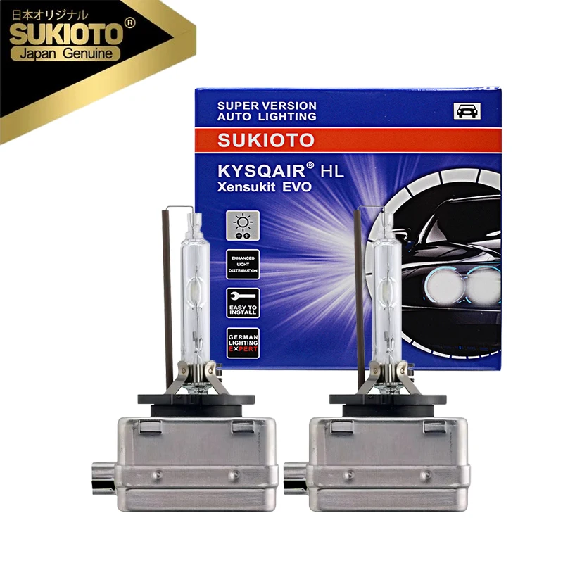 

1 Pair SUKIOTO GENUINE 25W D8S 66548 Original Spare Part 4300K HID Bulbs Xenon 6000K White 10000K 25000K Deep Blue D8S Car Lamp