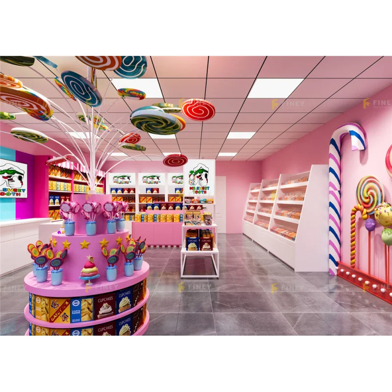 custom.Custom Retail Snack Store Furniture Sweets Boutique Fixture Lollipop Decoration Candy Shop Display Shelves