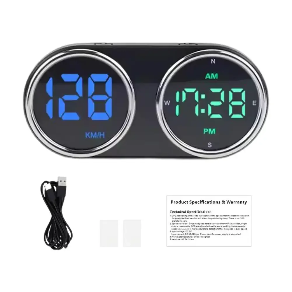 2025 New HUD In-vehicle Head-up Display KMH/MPH Universal For Automobiles GPS Digital Speedomter Time Clock L2F2