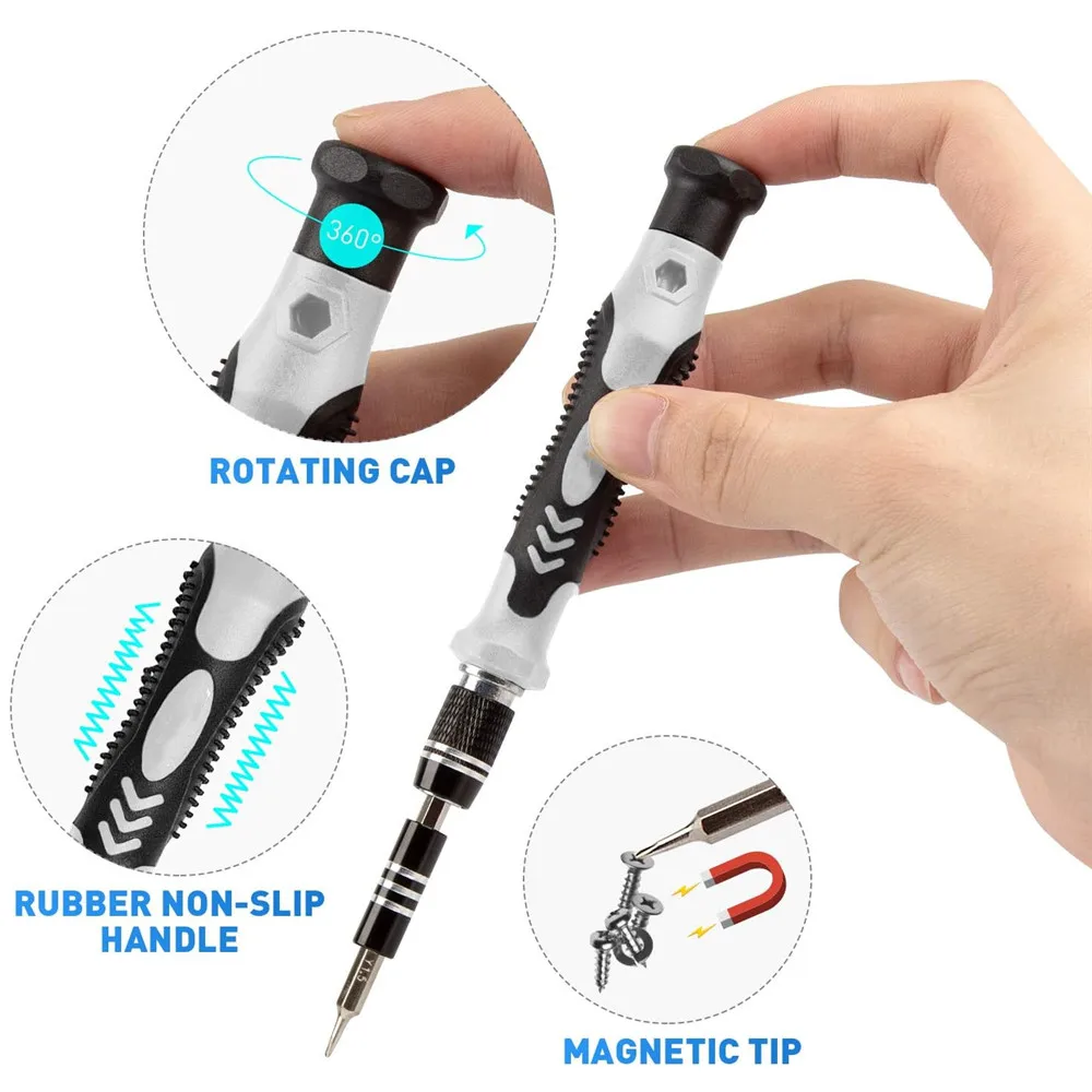 135/145 in 1 Precision Screwdriver Set, Mini Wrench Damaged Screw Extractor Set,for Watch, Computer, Camera. Perforate Etc