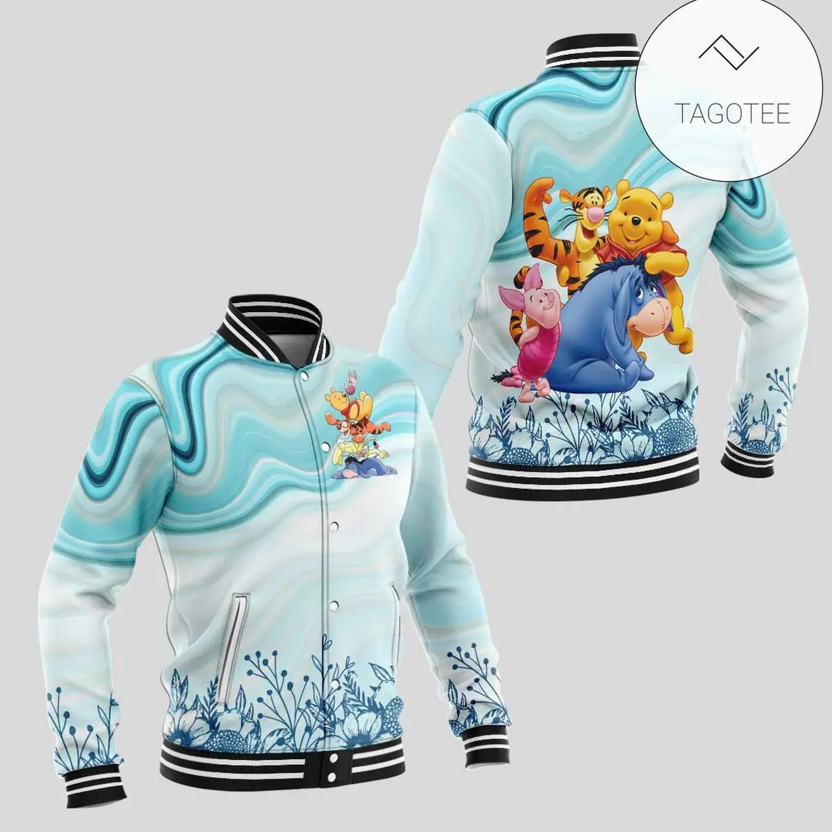 2023 New Winnie The Pooh Eeyore Disney Baseball Jacket Street Harajuku Y2K Men's And Women's Casual Jacket Fashion Hoodie