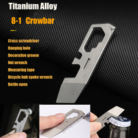 8 Styles MINI Titanium Alloy Crowbar Bottle Opener Graduated scale Hexagon Wrench EDC Outdoor Tools Multifunction Camping Gear