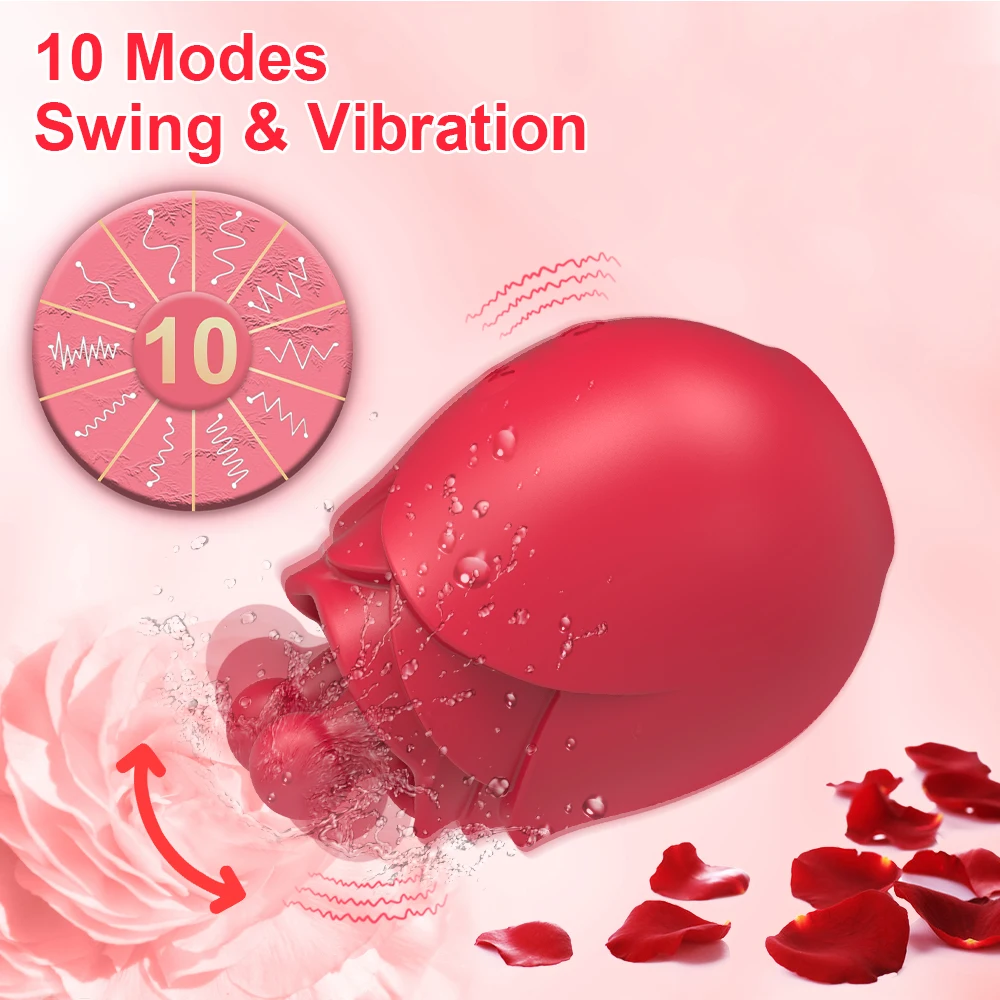 Original Tongue Licking Clitoral Vibrator 10 Wiggling Clitoris Nipple Massager Female Stimulation Adult Sex Toys for Women