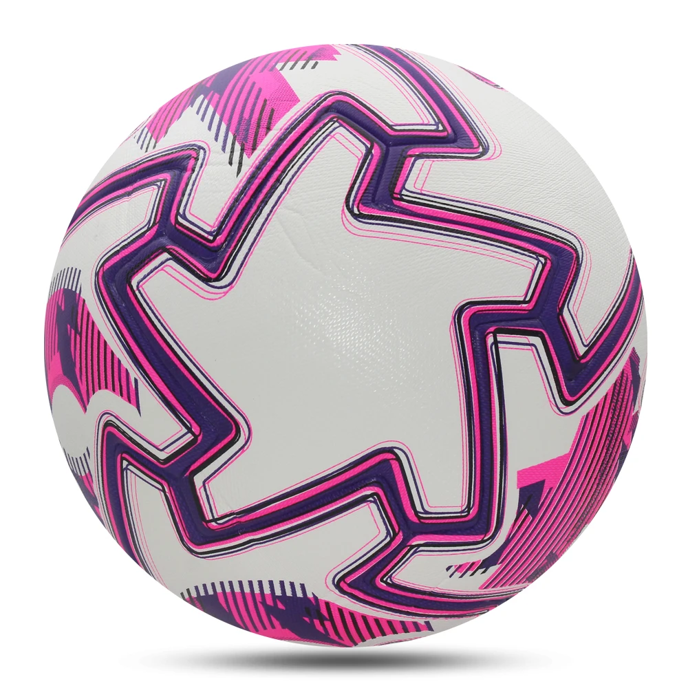 

2026 Soccer Ball Standard Size 5 High Quality PU Outdoor Grass Team Sports Match Game Seamless Football Training futbol topu