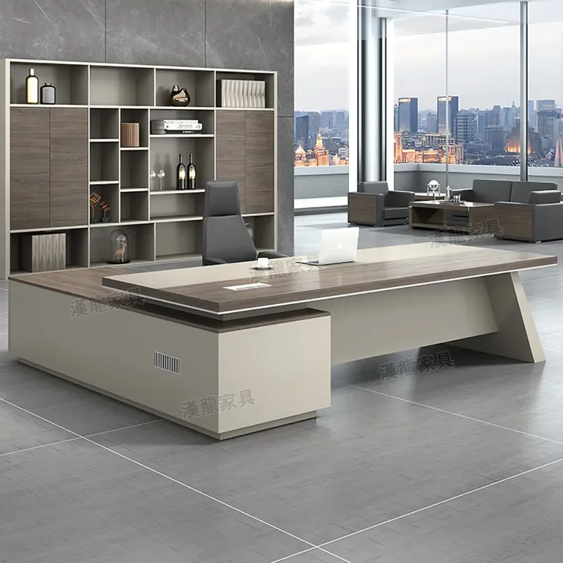 for Shanghai Office Boss Desk President's Desk Single Office Desk and Chair Combination Large Class Desk Supervisor Manager