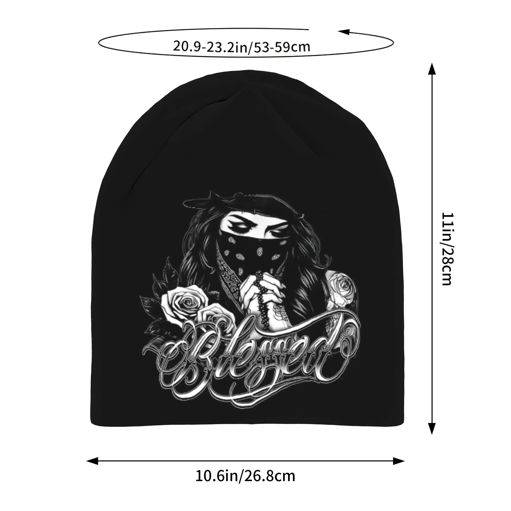 Autumn Blessed Chicano Girl Bonnet Homme Summer Thin Hat  Skullies Beanies Caps Men Women Creative Hats