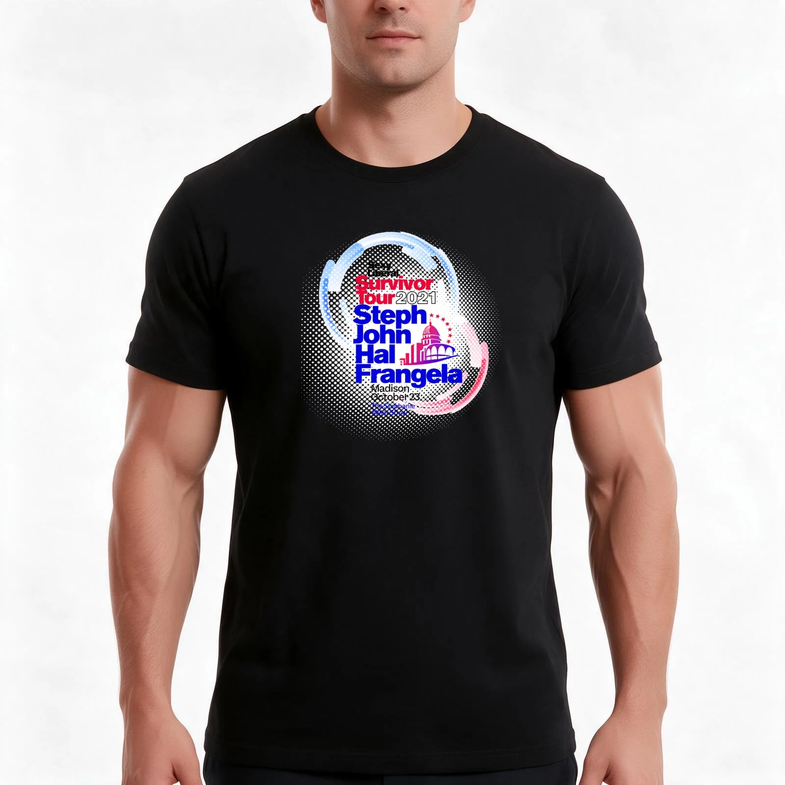 Sexy Liberal Survivors Tour Madison - 2021 T-Shirt, Summer Casual Cotton Tee, Oversized Streetwear Tops, Vintage Graphic Print