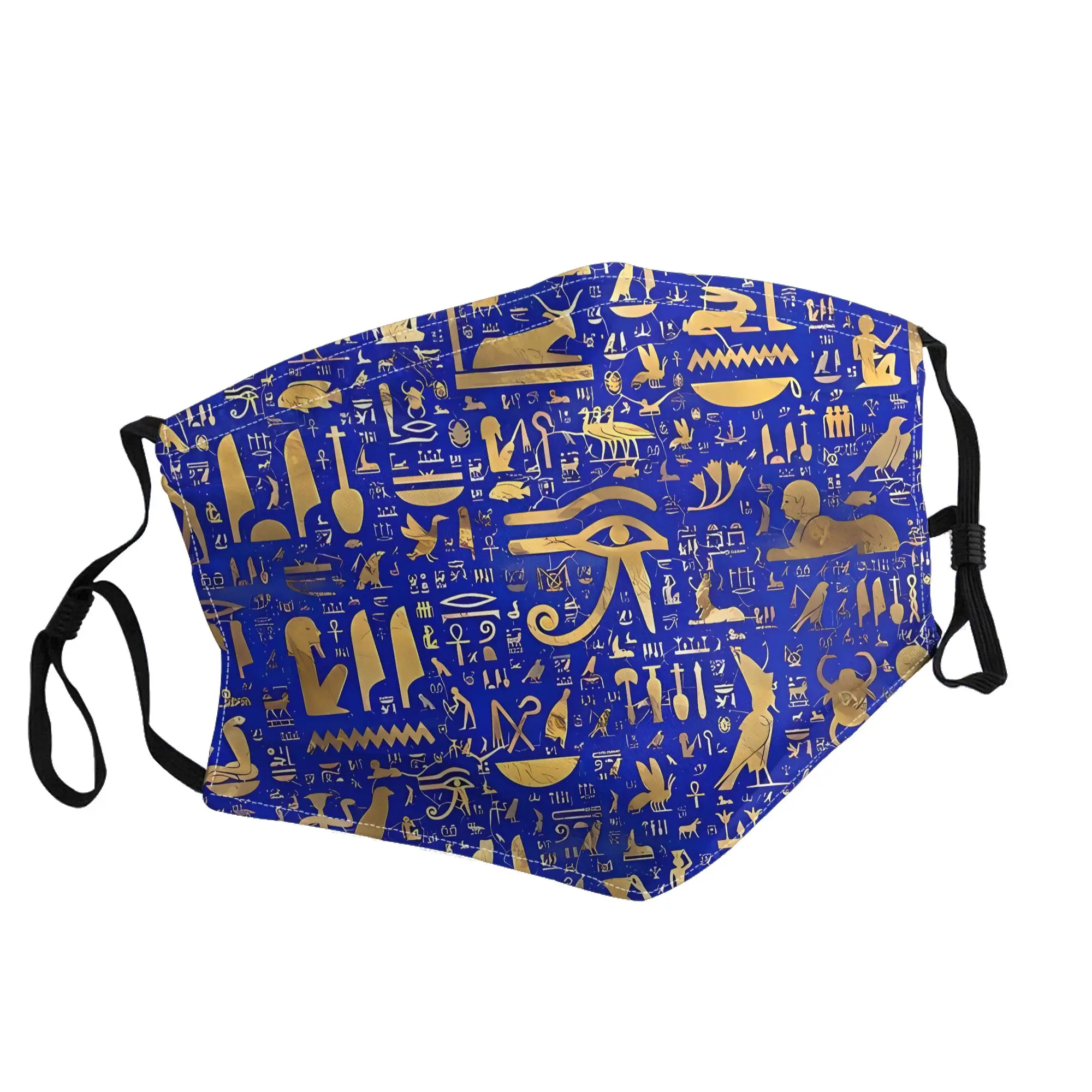 

Ancient Egyptian Hieroglyphics Mask Unisex Outdoor Fashion Printed