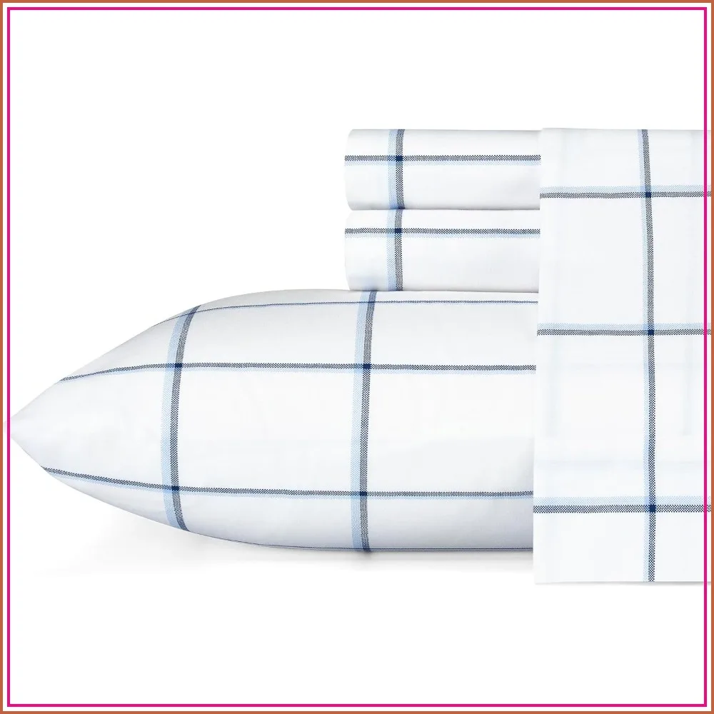 

Queen Cotton Percale Sheet Set, Crisp & Cool, Deep Pocket, 4-Piece
