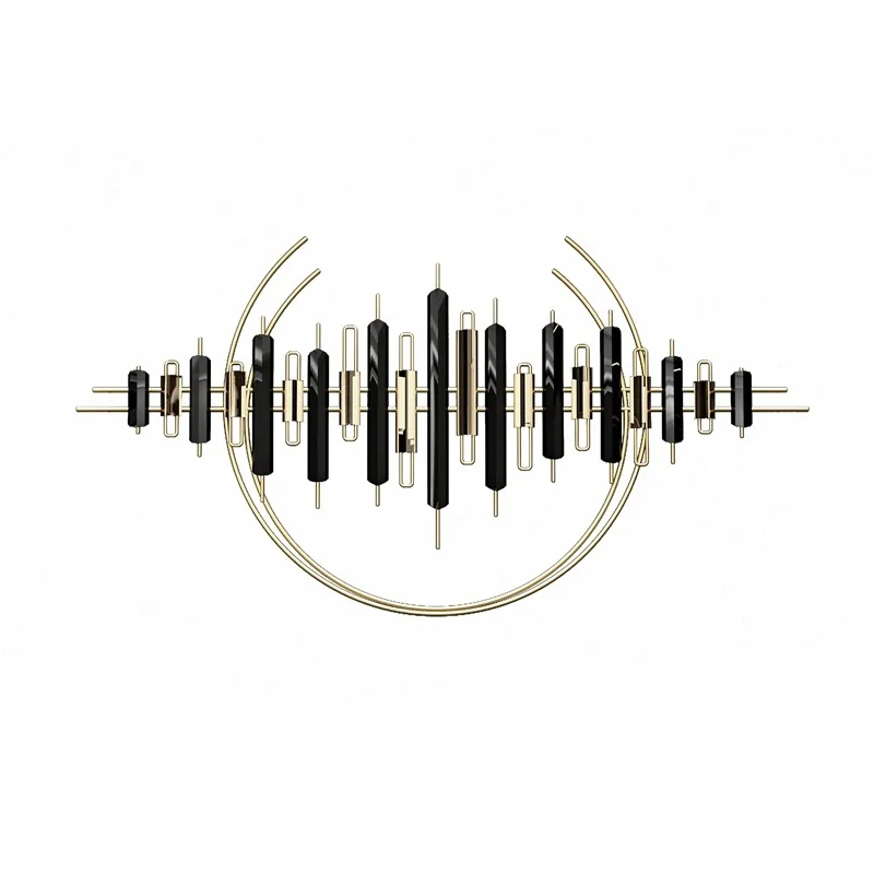 

Wrought iron decorative painting, metal, three-dimensional wall hanging, sofa background wall mural guest, luminous