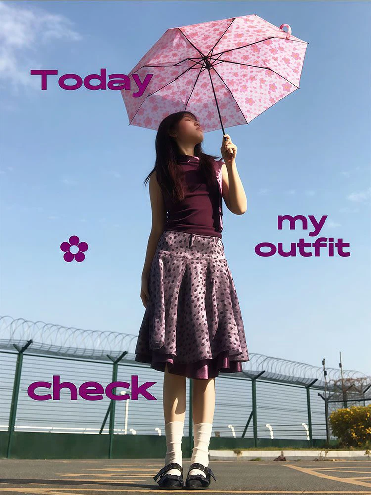 

Ele Sa Spliced Vest Top Women Summer 2026 New Double Layer Satin Polka Dot Skirt Set Faionable Retro Sle