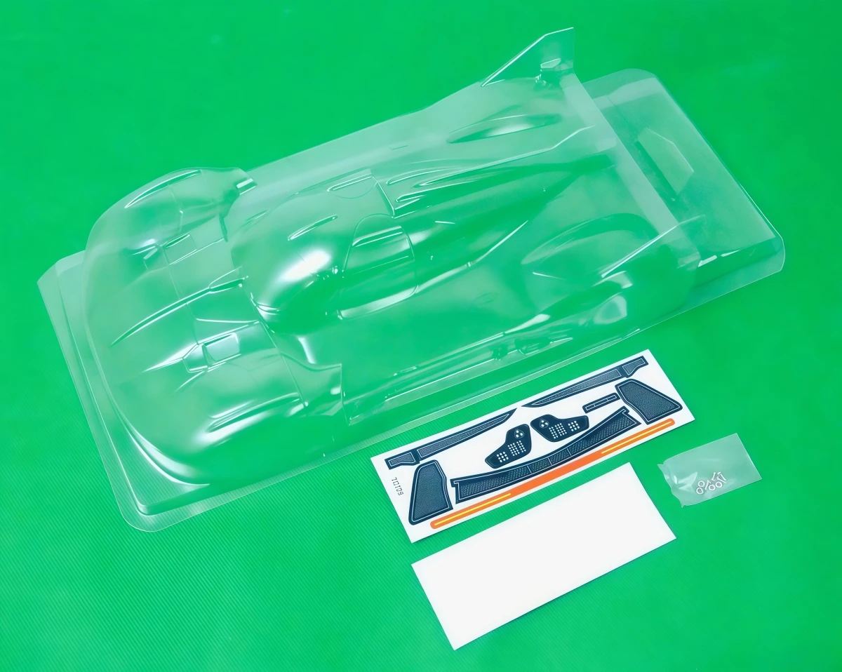 1/12 Le-Mans Prototype Clear PC Body Shell 201mm Width 208mm WB w/ Rear Wing, Light Decal for 1/12 Pan Car Xray X12、Serpent S120