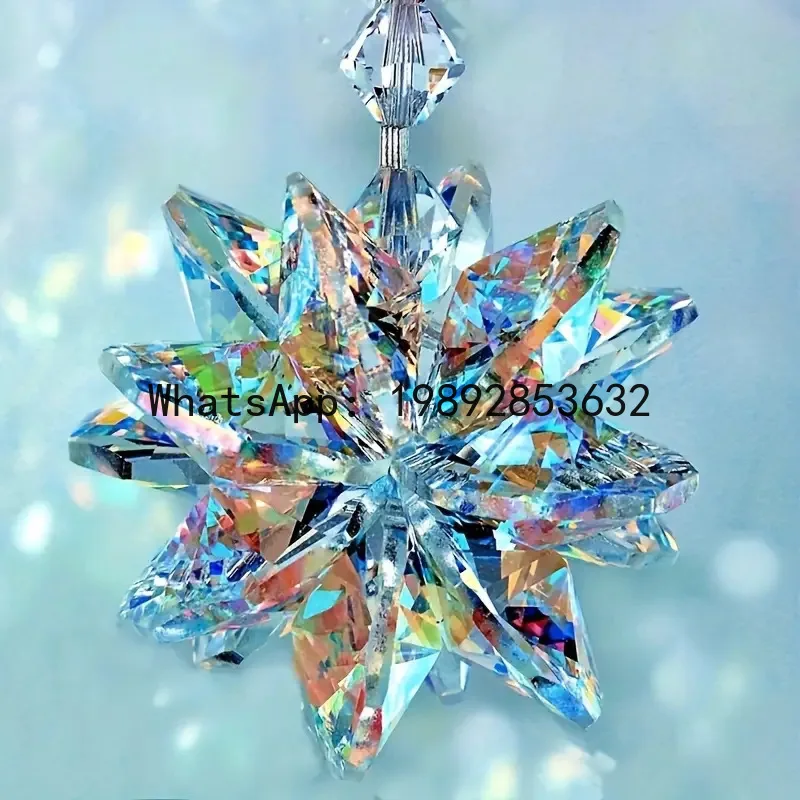 FL hot-selling new car snowflake AB color pendant sun catcher crystal flower