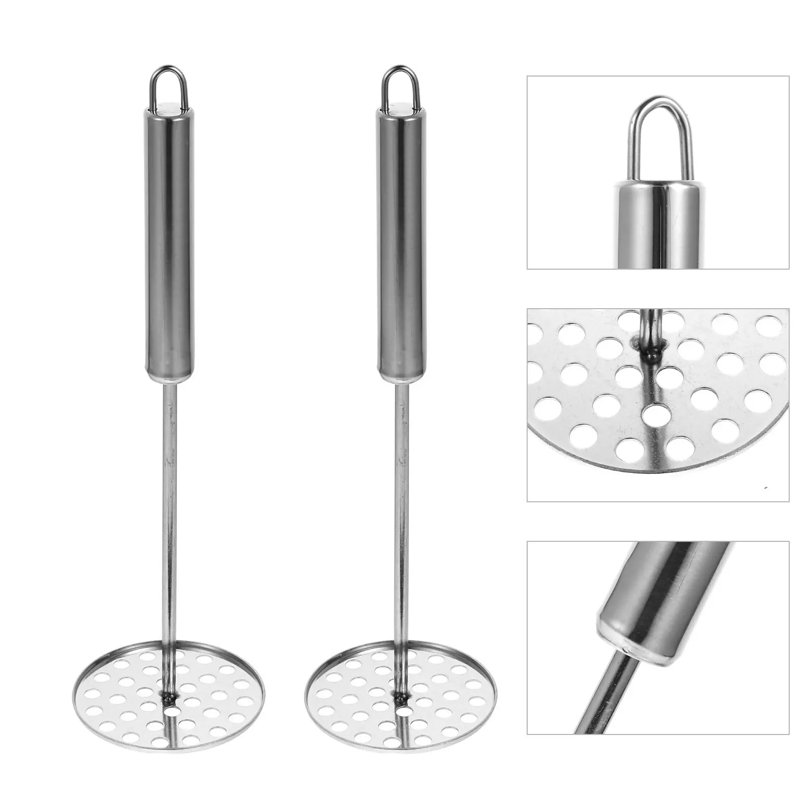 Prensador Manual de acero inoxidable para patatas, calabazas, frutas, verduras, herramienta de cocina, utensilio de cocina para el hogar, 2 uds.