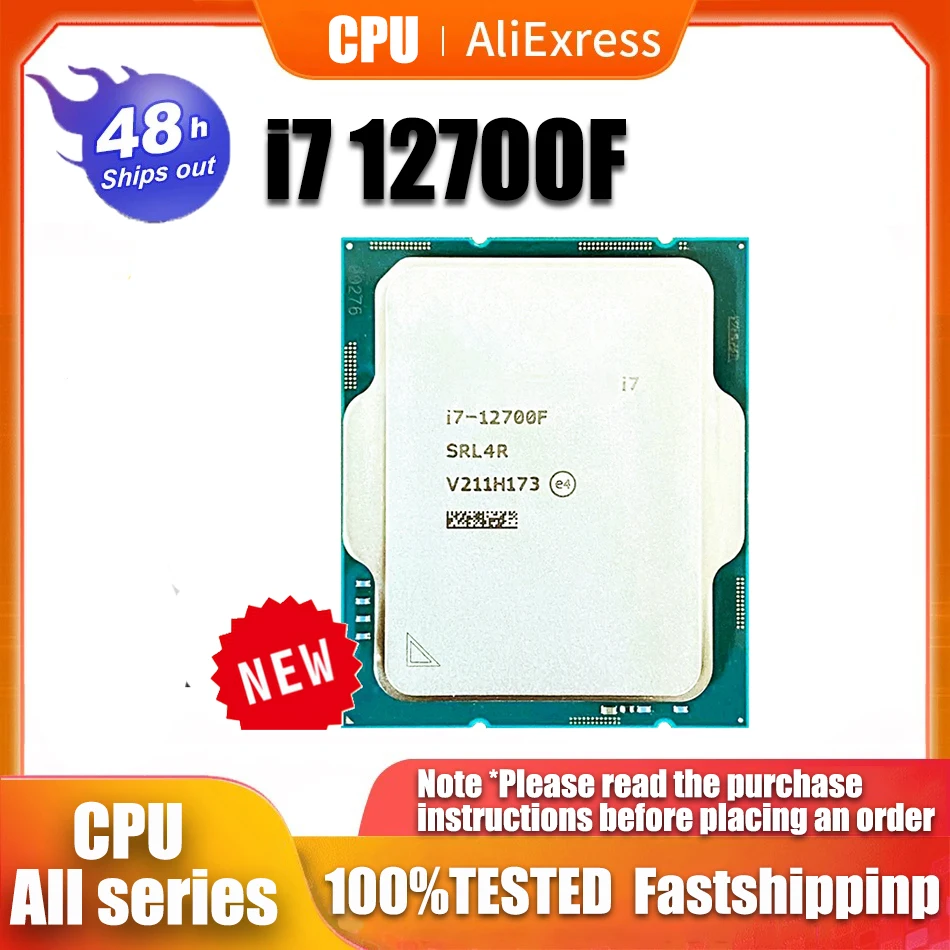 NEW  Core i7 12700F 4.9 GHz 12-Cores 20-Thread CPU Processor 65W LGA 1700 No fan