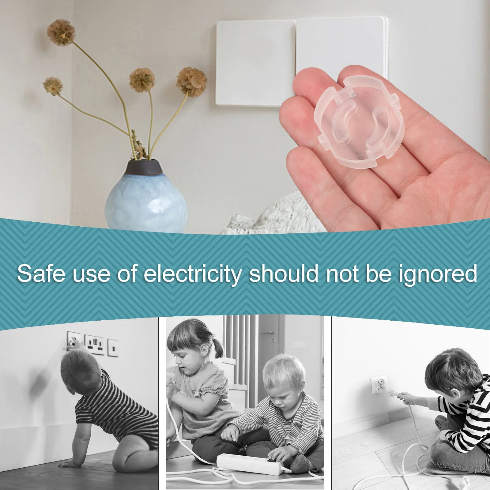 

20Pcs Clear Outlet Covers for Baby Proofing Child Safety Plug Protector High Grade Plastic Outlet Plug Covers Easy to Install