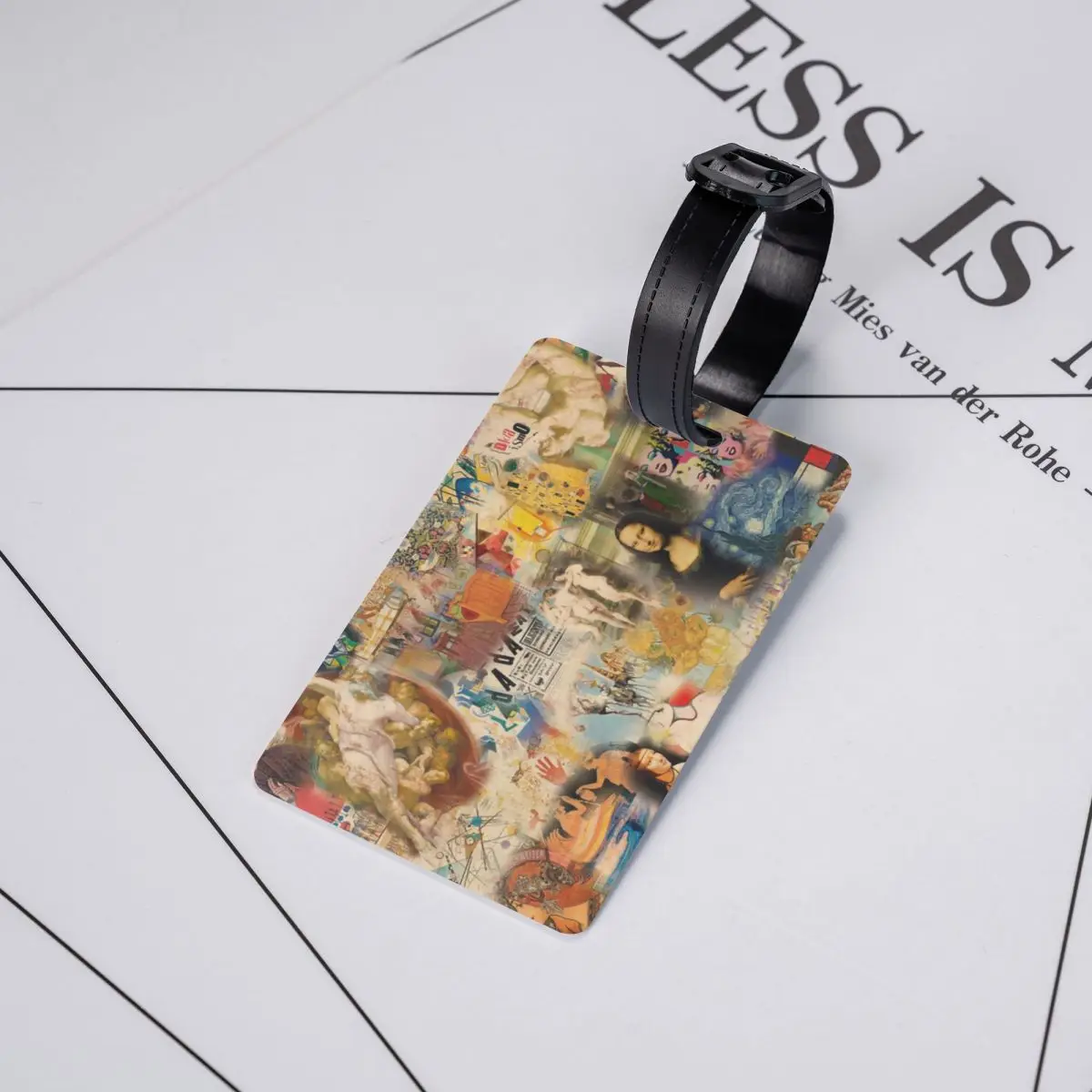 Van Gogh History Of Art Luggage Tag Da Vinci Mona Lisa Picasso Painting Suitcase Baggage Privacy Cover ID Label