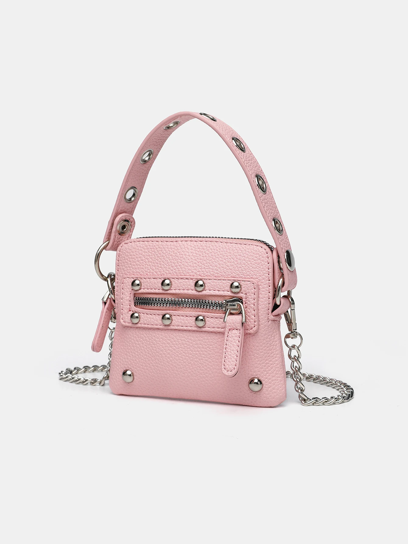 حقيبة نسائية مربعة صغيرة بسلسلة متخصصة جديدة، حقيبة كتف راقية من الحصى، محفظة عملات معدنية محمولة وصغيرة الحجم