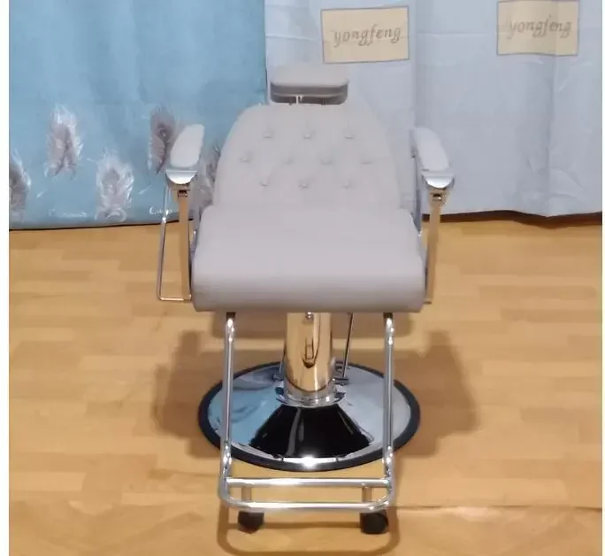 Hairdressing chair can be put down back men's shaving chair shaving eyebrow hair chair