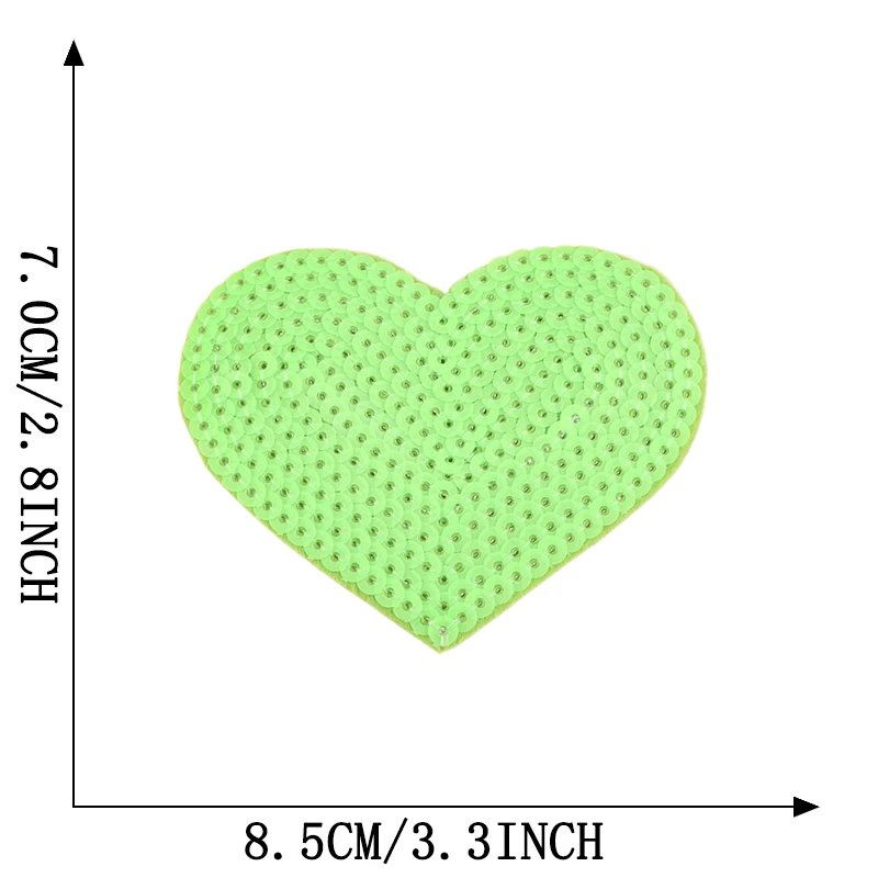 Eisen auf Patches für Kleidung Stern Herz Pailletten Thermo jacke DIY gestickt nähen Aufkleber Rucksack niedlichen Parche Kinder Ropa Glitter – Detail 3